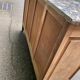 Art Deco buffet renovated in solid oak and breccia marble from the 1930s.