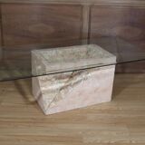 Travertine coffee table