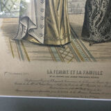 Engraving from 1889 in old frame