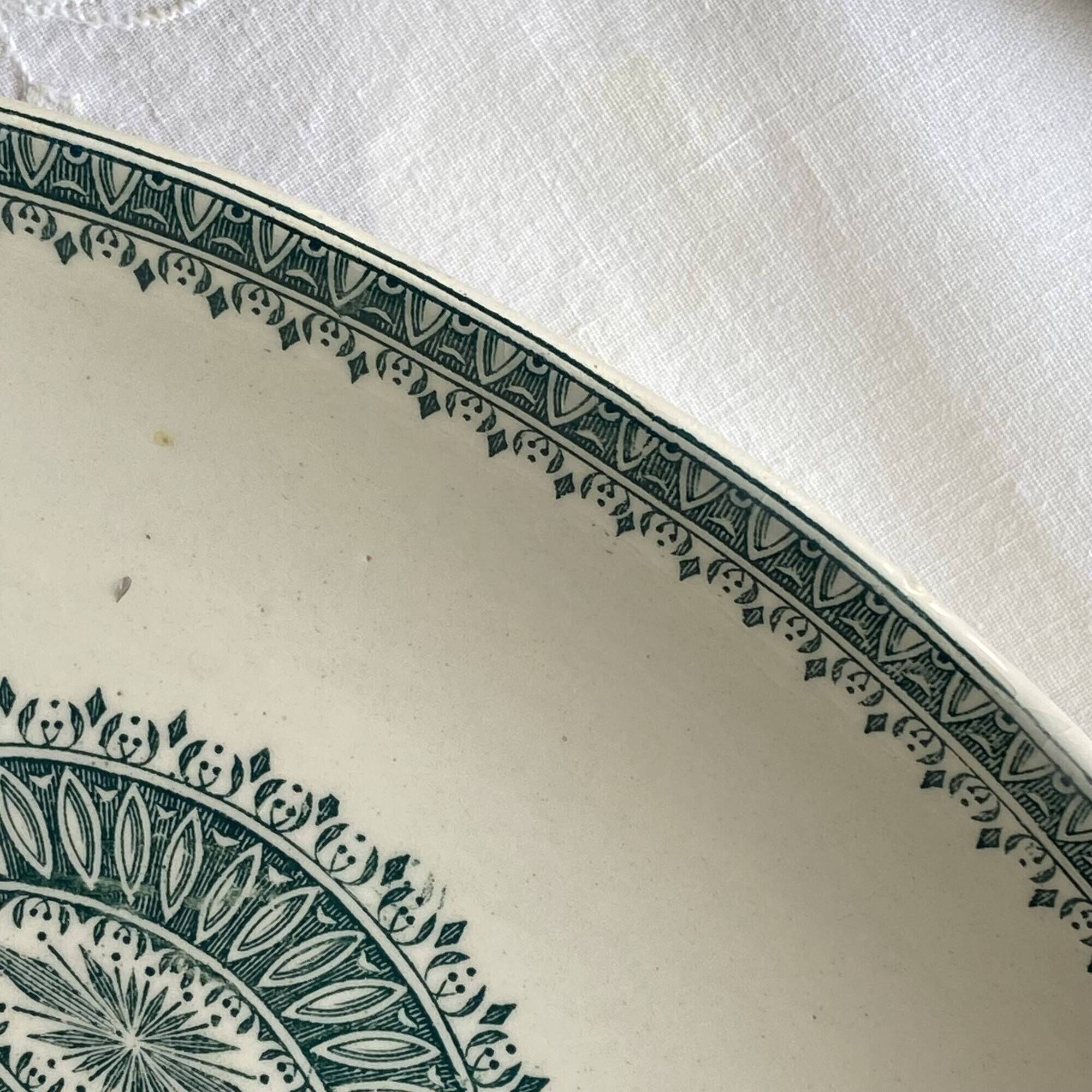 Ravier small appetizer dish antique earthenware from Creil and Montereau.