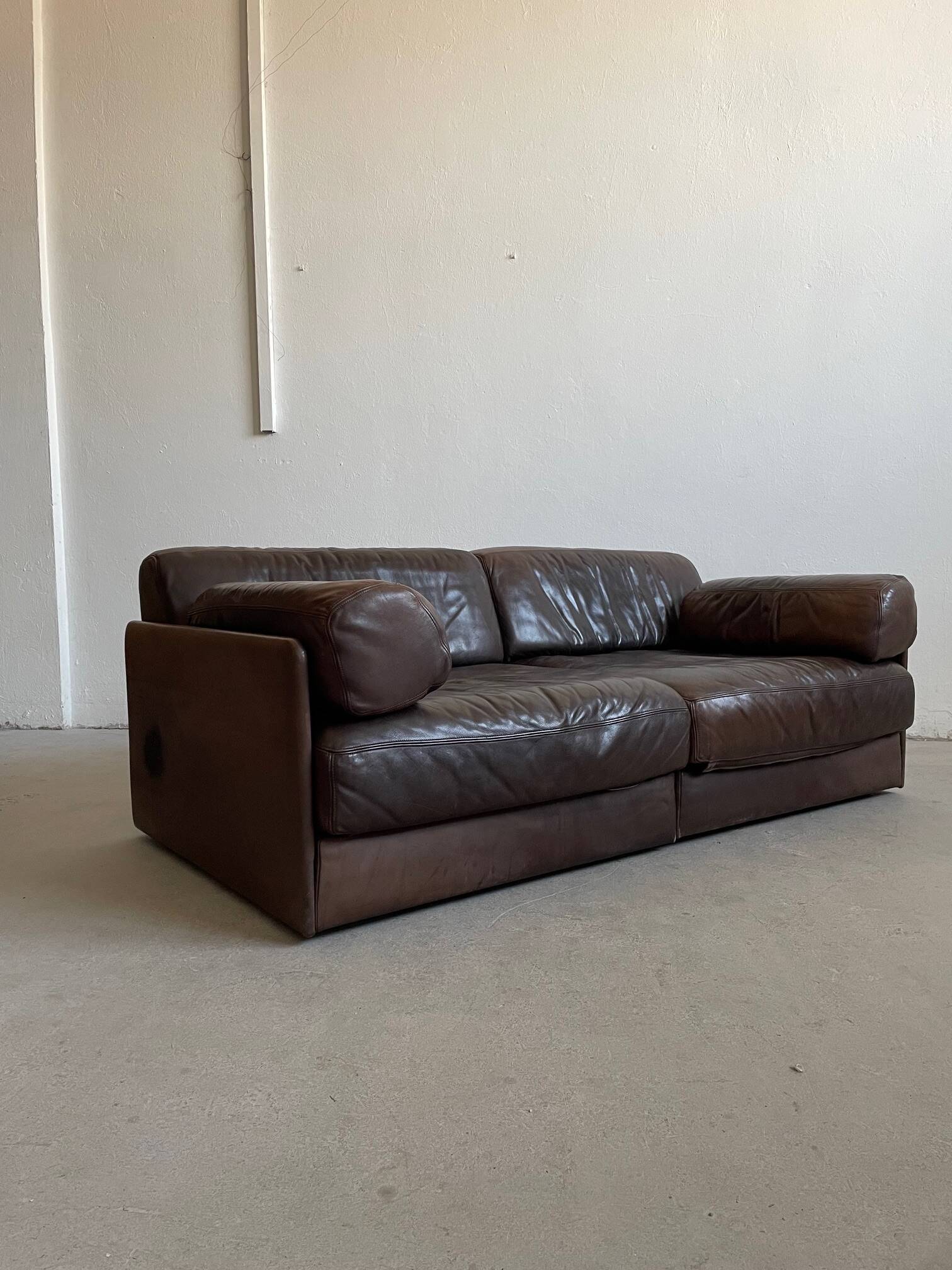De Sede Ds-76 Modular Sofa in Brown Leather, Switzerland  1970s