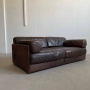 Canapé modulaire De Sede DS-76 en cuir marron, Suisse, années 1970