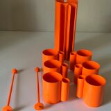 Orange plastic service vintage design orange 70 years