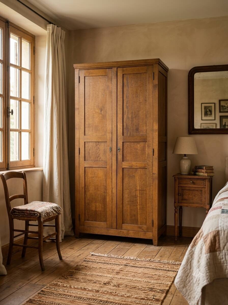 Armoire parisienne ancienne en chêne