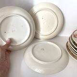 Set of 9 dessert plates "A la Samaritaine" K&G Lunéville 1900, art nouveau service