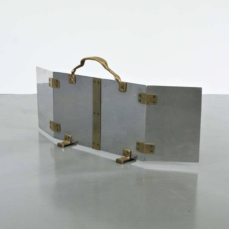 1990s Three panel fireplace screen by David Marshall, Spain