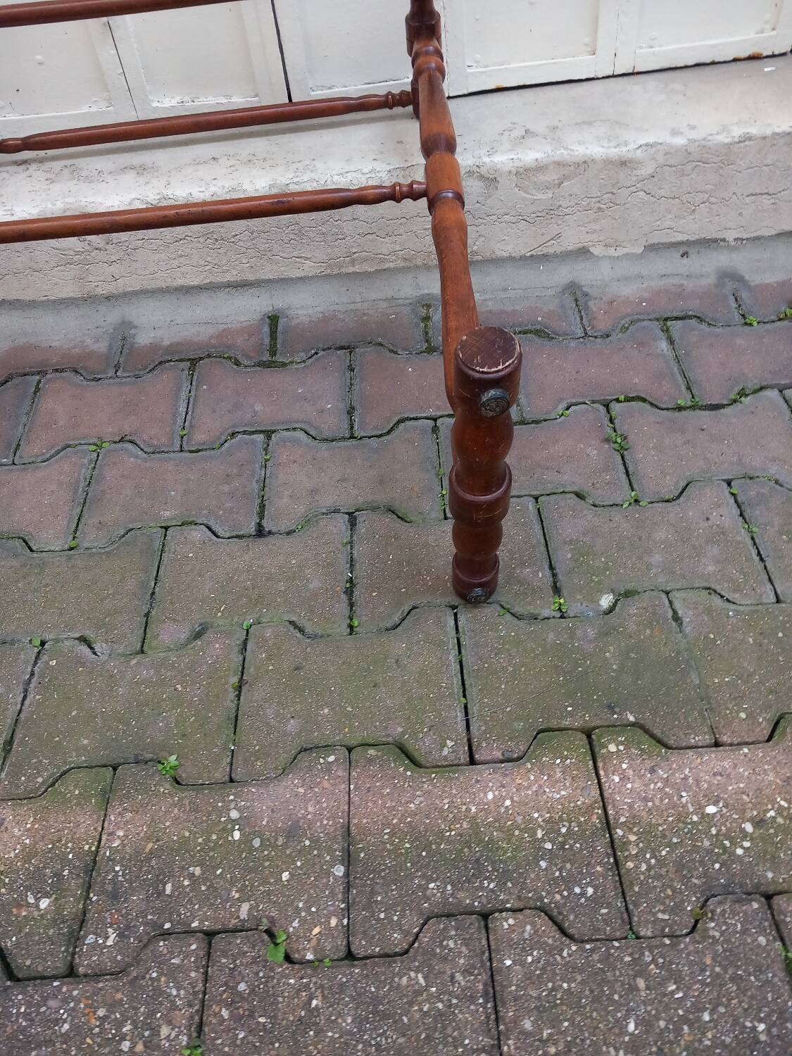 Vintage bamboo towel holder