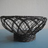 silver-plated metal basket vintage