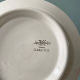 Lot de 2 plats compotiers Sarreguemines, modèle « Clématites »