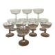 Set of 12 "Arabesque" champagne coupes glass