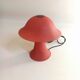 Vintage mushroom lamp red glass frosted effect
