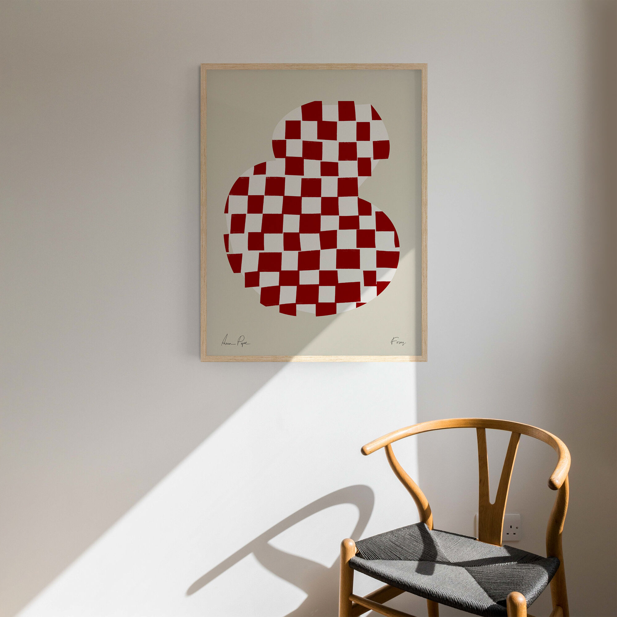 Framed abstract giclee art print 50x70cm