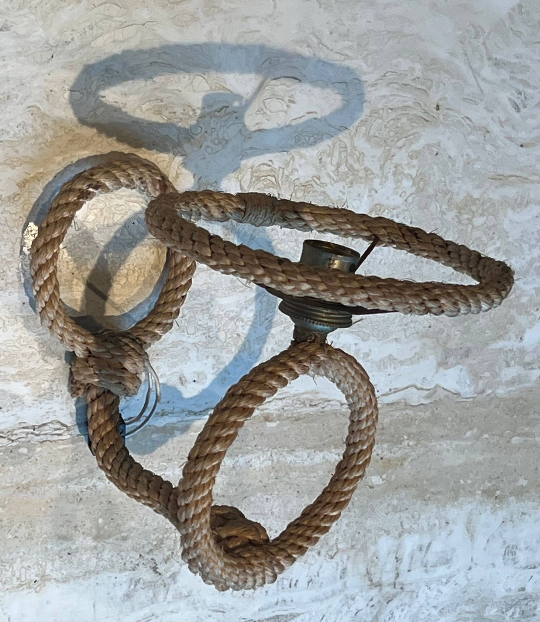 Paire d'appliques en corde d'Audoux Minet