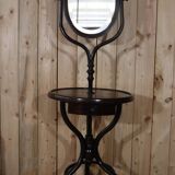 Thonet style curved wood bathroom cabinet