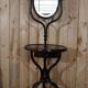Thonet style curved wood bathroom cabinet