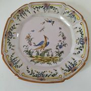 Assiette ancienne en faïence vieux Nevers fin 19ème