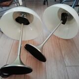 Pair of Unilux lamps with 'Tulip' foot