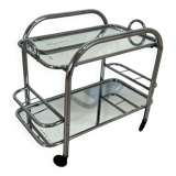 Art Deco Chromed Steel Bar Cart by Robert Mallet-Stevens, France, 1925