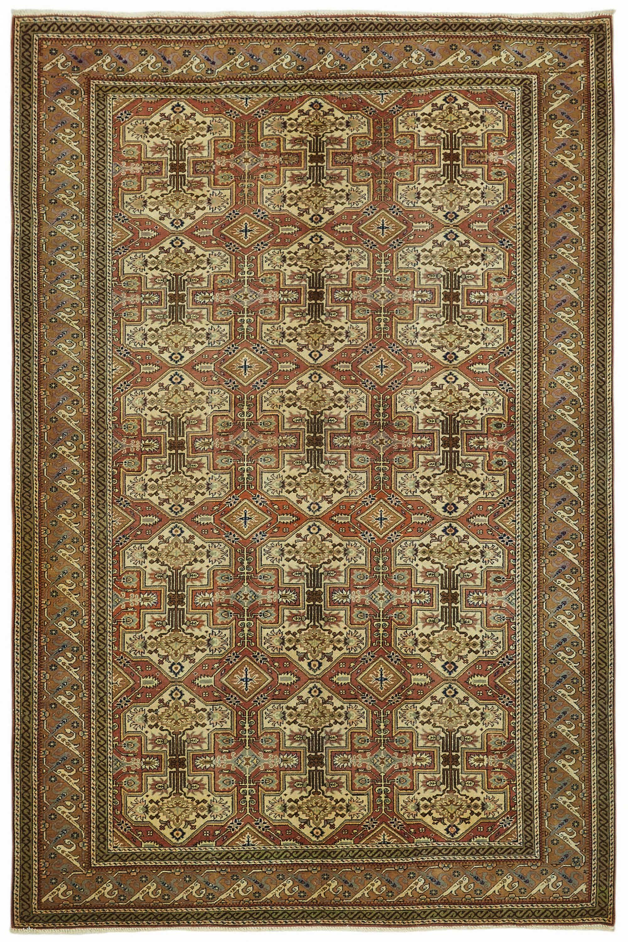 Turkish Wool Vintage Kayseri Rug 196 cm x 288 cm