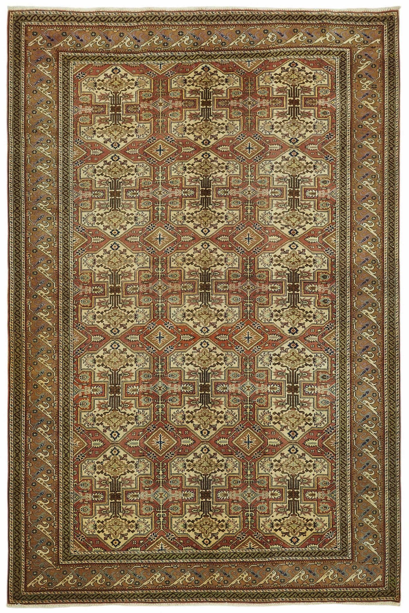 Tapis vintage en laine turque Kayseri 196 cm x 288 cm
