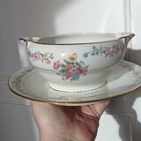 Saucière sur dormant fixe en porcelaine de Limoges - Porcelaine Limousine