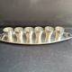 6 shot glasses on tray with handles – Silver metal -Louis XVI style