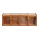 Vintage wooden counter / display cabinet / museum cabinet with warm colours