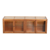 Vintage wooden counter / display cabinet / museum cabinet with warm colours