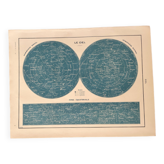 Lithographie sur le ciel - 1930