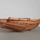 Vintage French bamboo boat basket | Rustic decor