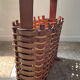 Scandinavian magazine door in wood and rattan