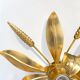 Gold leaf metal flower wall light Florentine wall light wheat ears