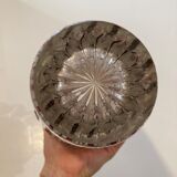 Large faceted glass vase 60s - retro -vintage -deco