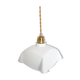 Suspension en opaline blanche drapé