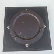 Applique ou plafonnier en verre dépoli et matière façon cuir