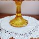 Cake stand, glass pedestal plate Bernsdorf depression style