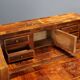 Antique walnut secretary cabinet with drop-down front, 2 drawers, Italy, 20th century.