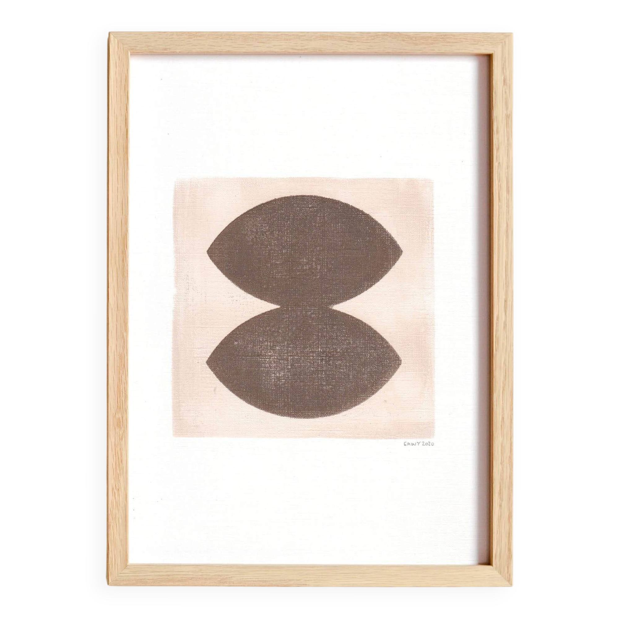 Peinture abstraite sur papier signée Eawy