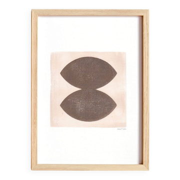 Peinture abstraite sur papier signée Eawy
