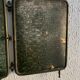 Vintage mirror 1930 triptych beveled barber crystal - 28 x 58 cm