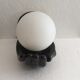 Applique hand vintage ceramic porcelain globe black opaline