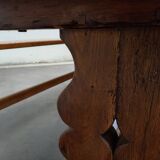 Farmhouse table and its 2 benches