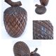 Solid vintage pine cone wood box