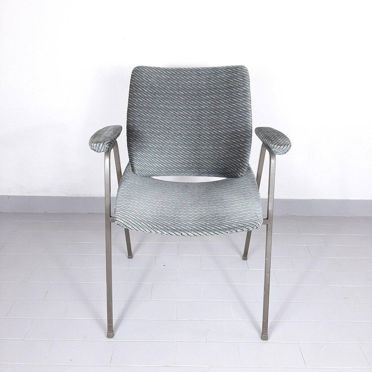 Mid-century plywood and textile office chair by Niko Kralj for Stol Kamnik, 1970s.