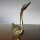 Golden brass swan 70s