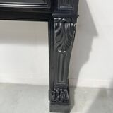 Cheminée Napoléon III a pieds griffes en marbre noir XIX siècle