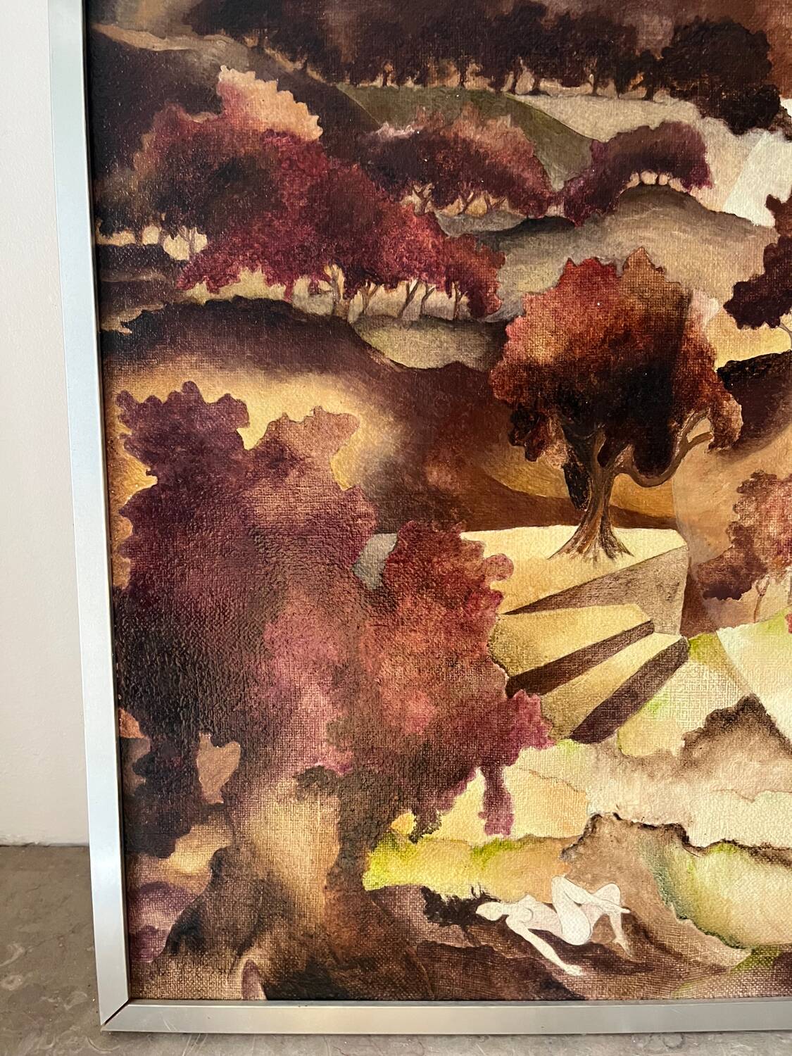 Surreal landscape, oil on canvas