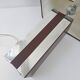 Lampe en métal chromé et simili-cuir marron, 1970