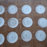 Dessert plates Rouen luce Paris 1739 batch of 12
