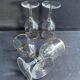 4 Daum port glasses with gold putoises